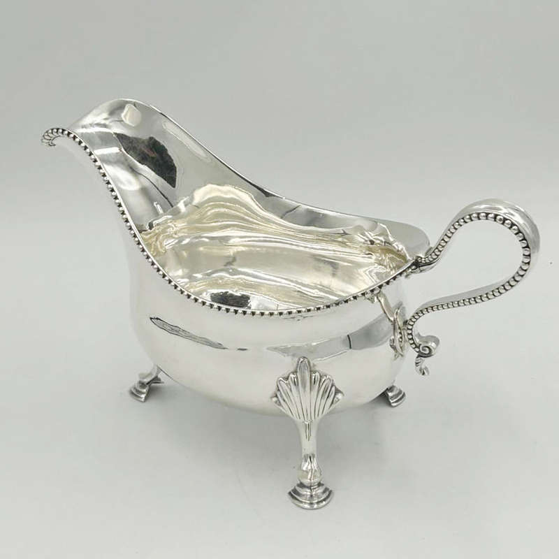 Georgian Hallmarked Silver Sauce Boat London 1779