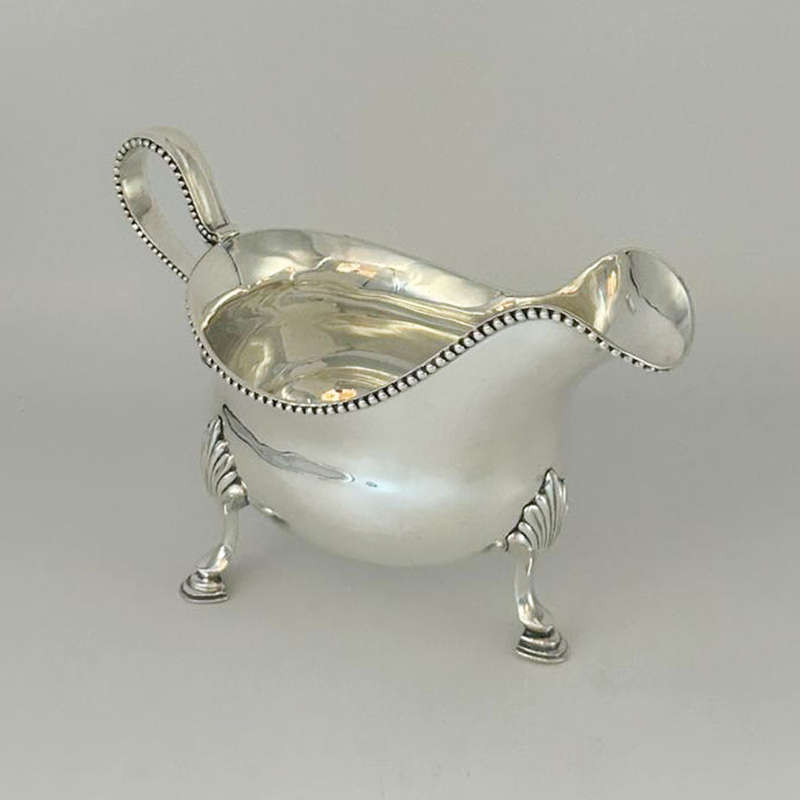 Georgian Hallmarked Silver Sauce Boat London 1779
