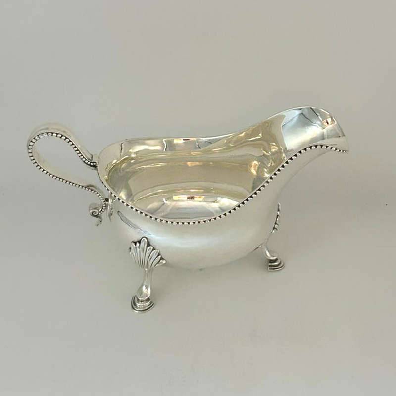 Georgian Hallmarked Silver Sauce Boat London 1779