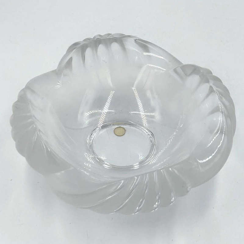 Lalique France Scolloped and Frosted Bowl