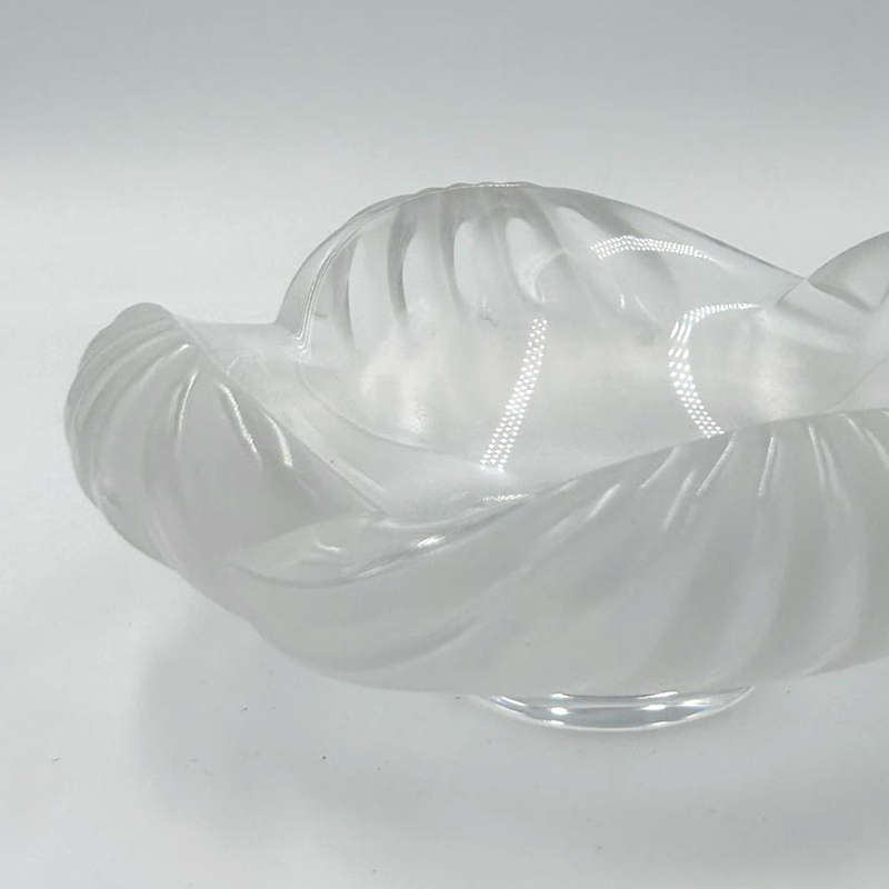Lalique France Scolloped and Frosted Bowl