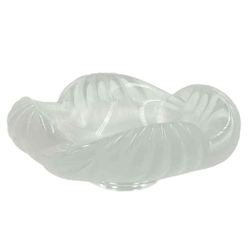 Lalique France Scolloped and Frosted Bowl