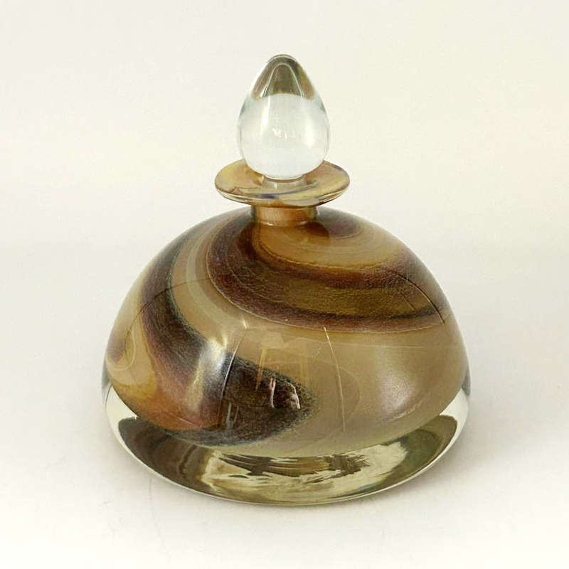 David Reade  Glass Brown Swirl Perfume Bottle  2007