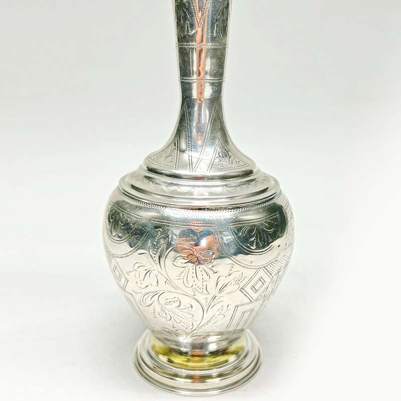 Hallmarked Russian Silver Vodka Decanter  Moscow 1899