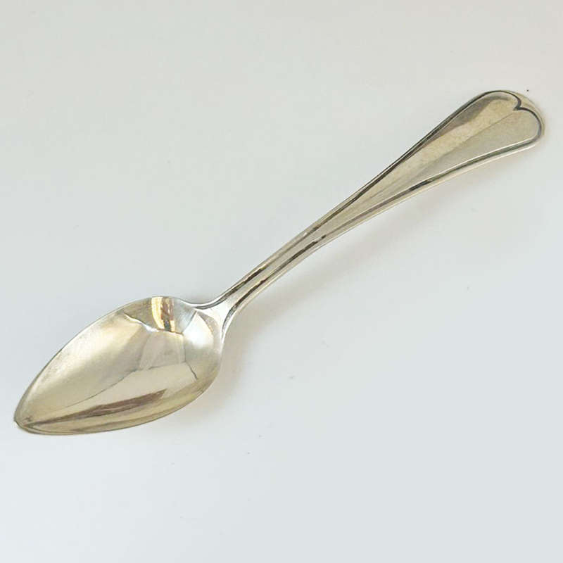 Hallmarked Silver and Tortoiseshell Box With Dutch Silver Tea Spoon Set