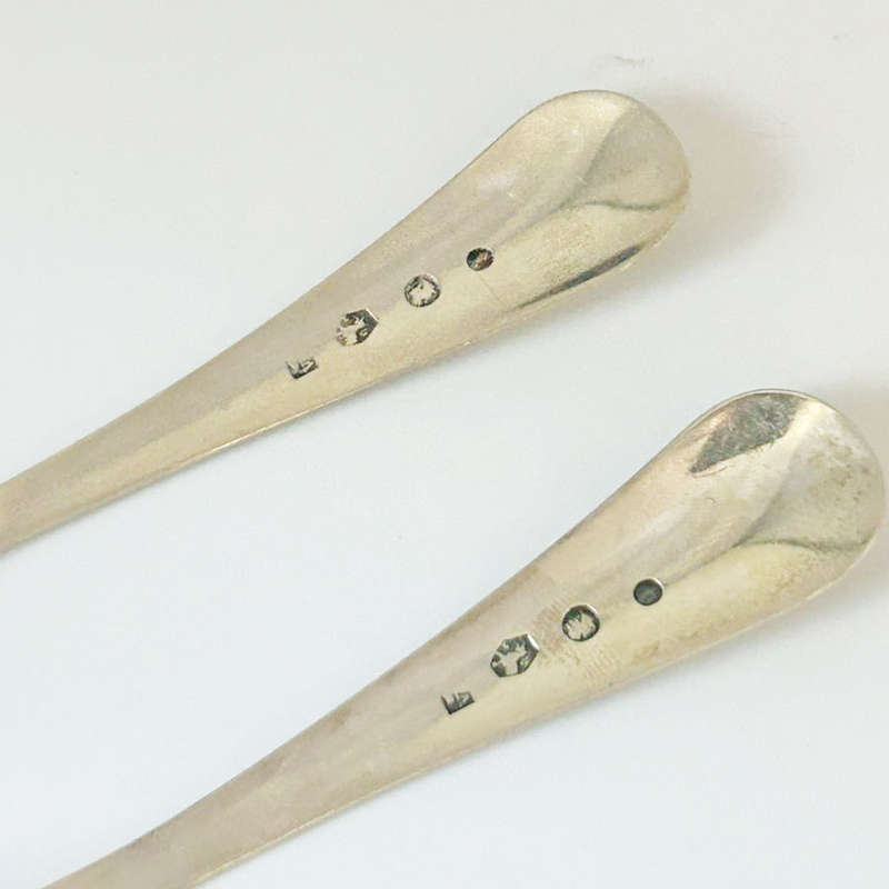 Hallmarked Silver and Tortoiseshell Box With Dutch Silver Tea Spoon Set