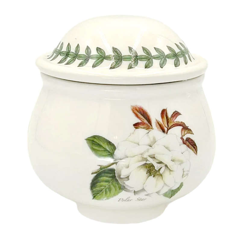 Portmeirion Botanic Roses Polar Star Covered Jar