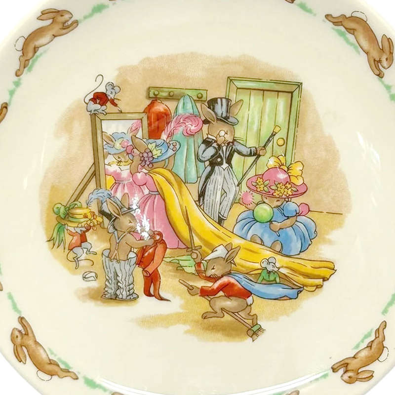 Royal Doulton Bunnykins Playing Dress Up Saucer