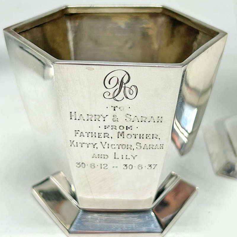 Silver Hot Chocolate Service Birmingham 1936