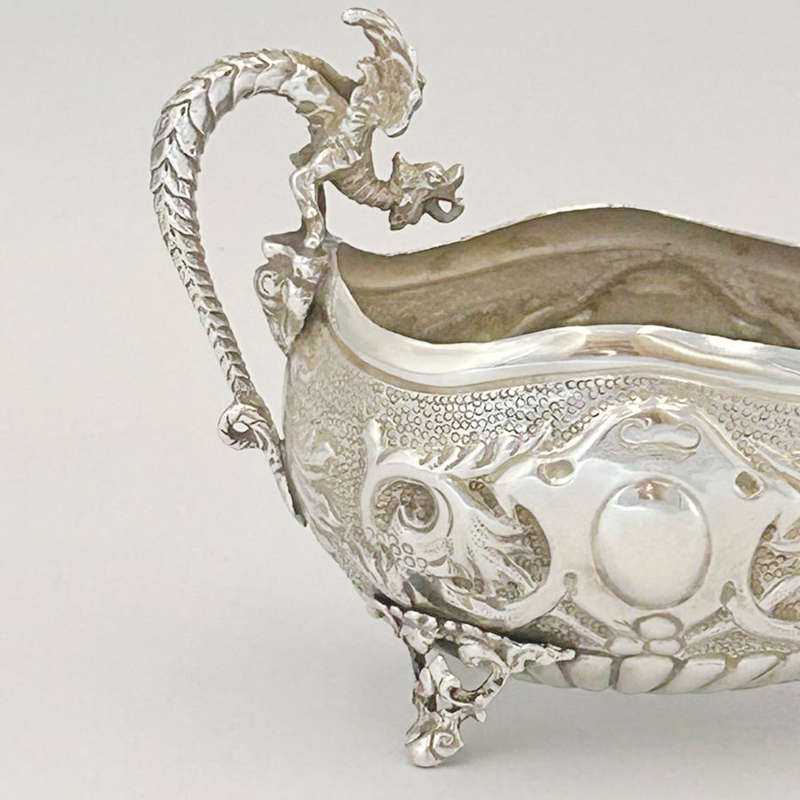 Sterling Silver Sauce Boat Dragon Handle