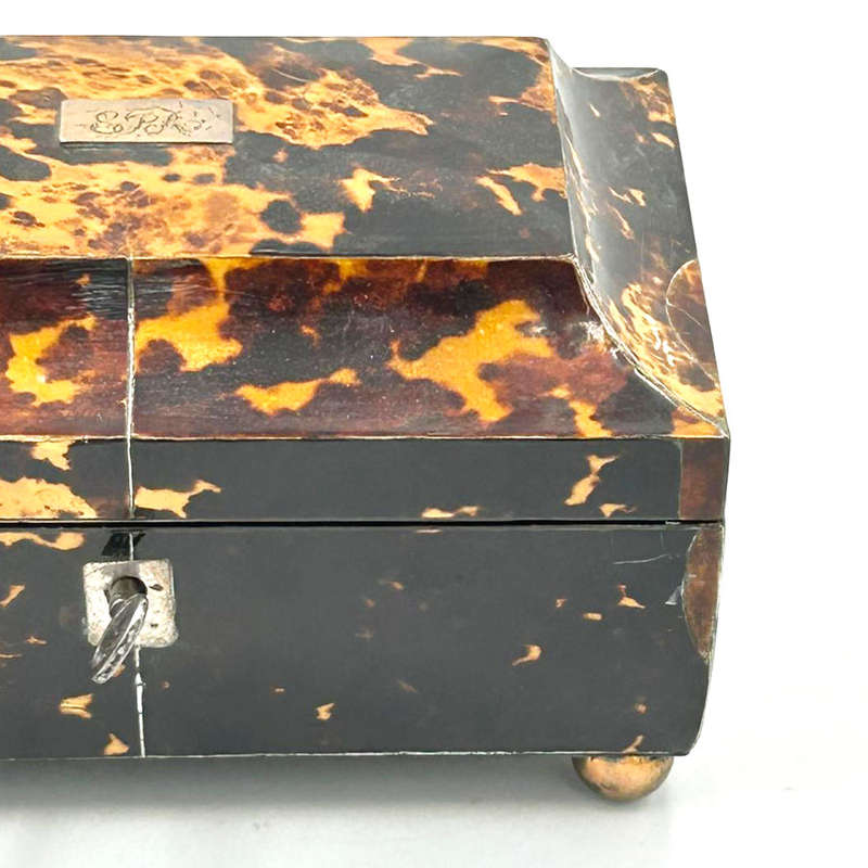 Victorian Hallmarked Silver and Tortoiseshell Sewing Box