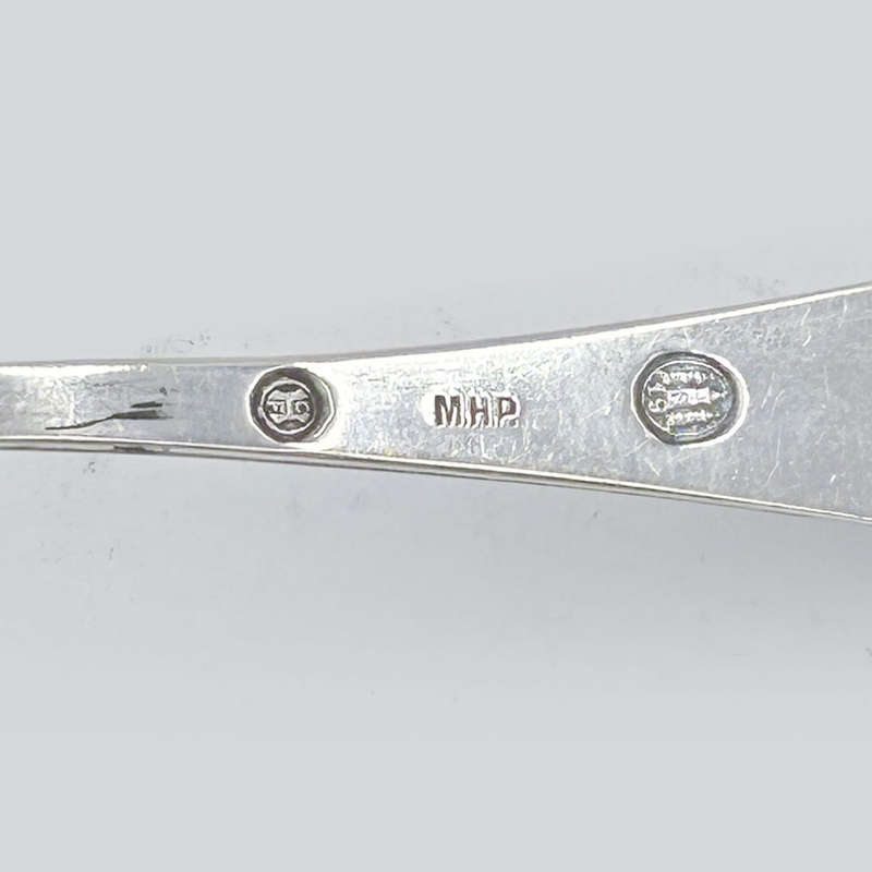 Danish Silver Sugar Sifter Spoon C F Heise
