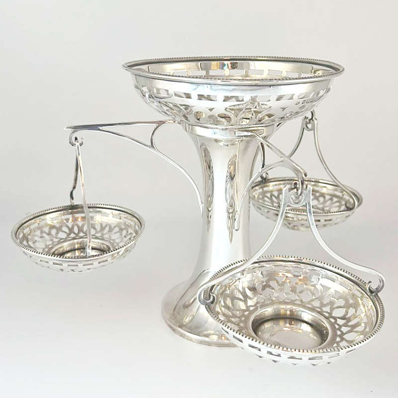 Hallmarked Silver Basket Epergne Birmingham 1908