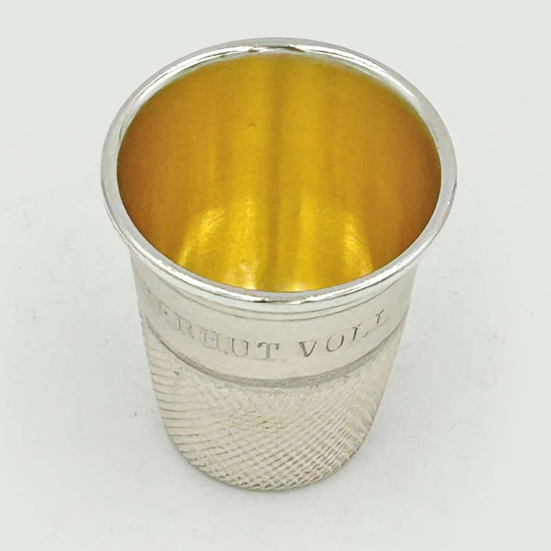 Hallmarked Sterling Silver Tot Measure Just A Thimble Full
