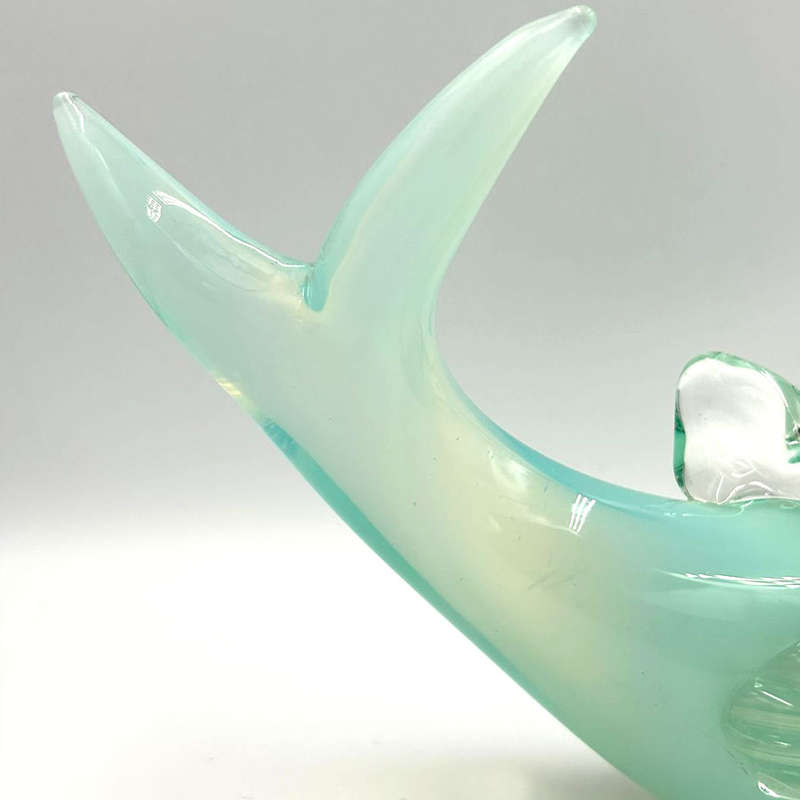 Murano Green Seguso Large Fish 20th