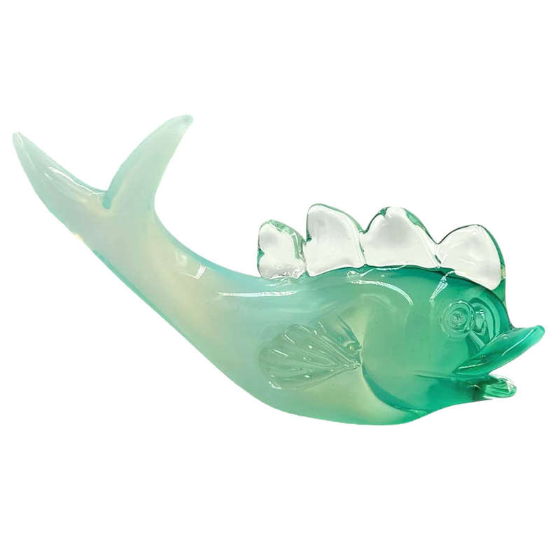 Murano Green Seguso Large Fish 20th