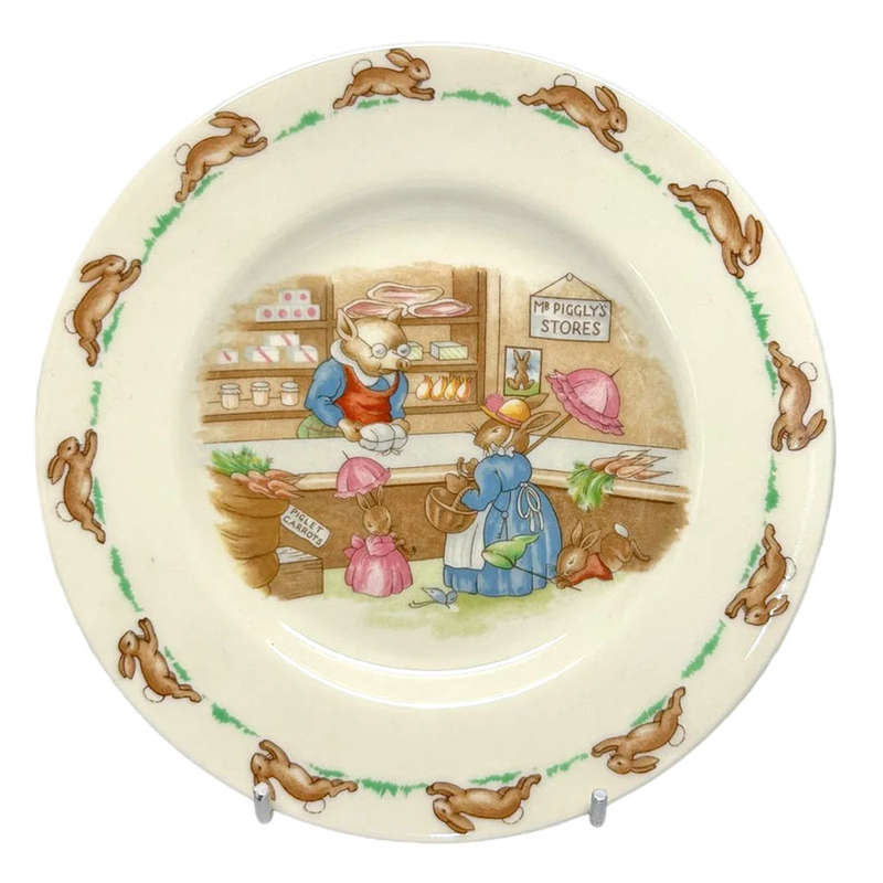 Royal Doulton Bunnykins Mr Piggly's Store Plate