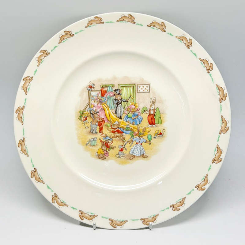 Royal Doulton Bunnykins Playing Dress Up Large Plate