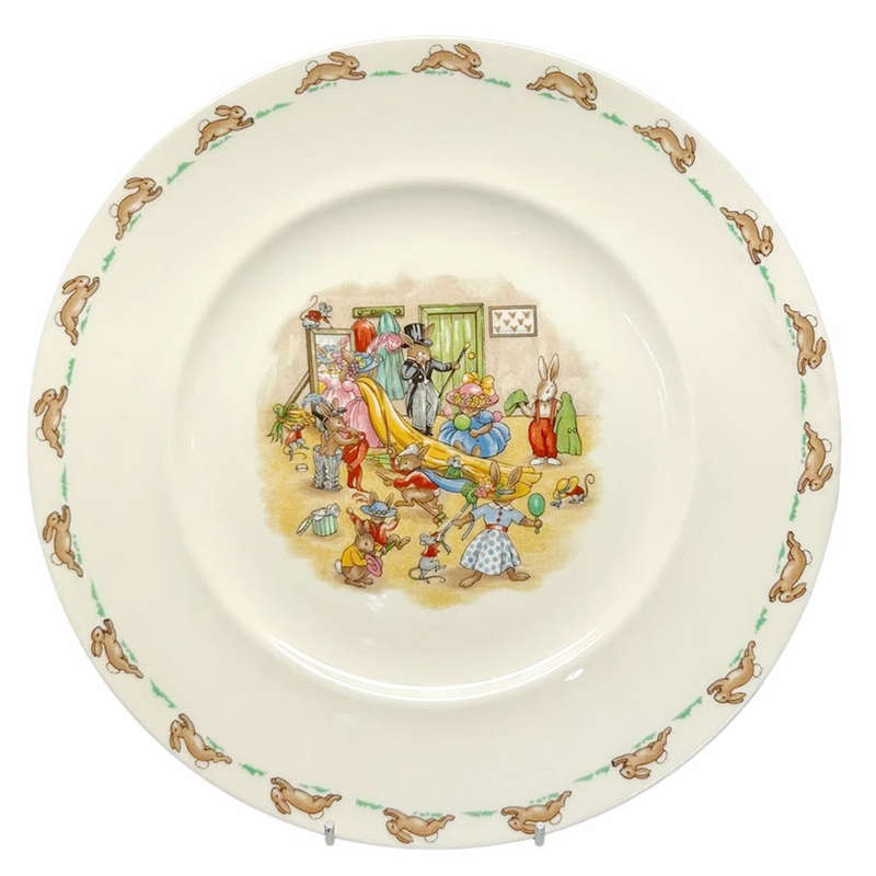 Royal Doulton Bunnykins Playing Dress Up Large Plate