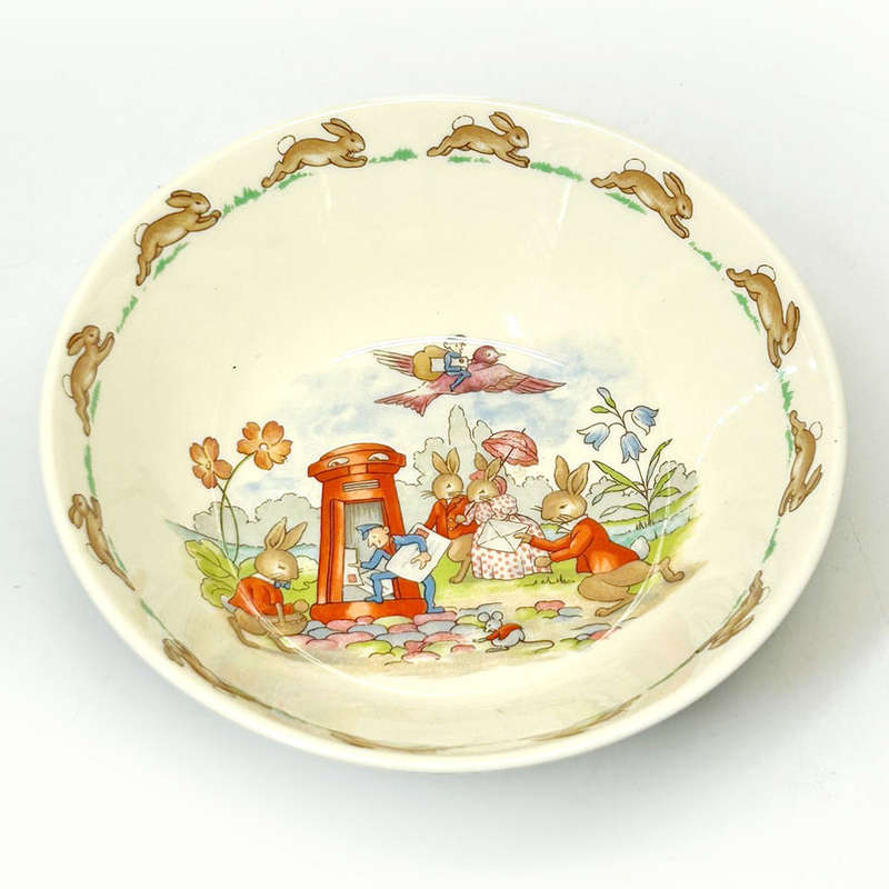 Royal Doulton Bunnykins Postman Letterbox Cereal Bowl