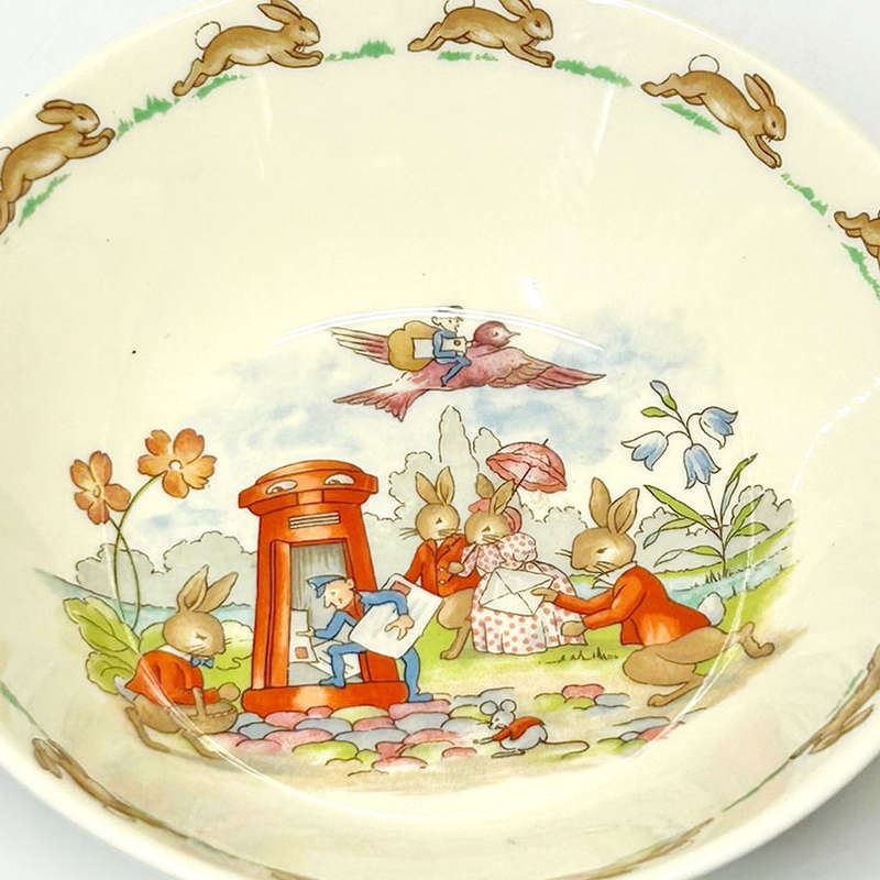 Royal Doulton Bunnykins Postman Letterbox Cereal Bowl