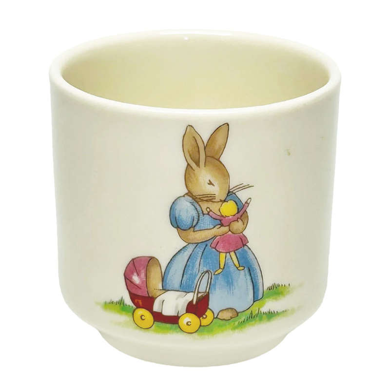 Rare Royal Doulton Bunnykins Pram and Doll Egg Cup