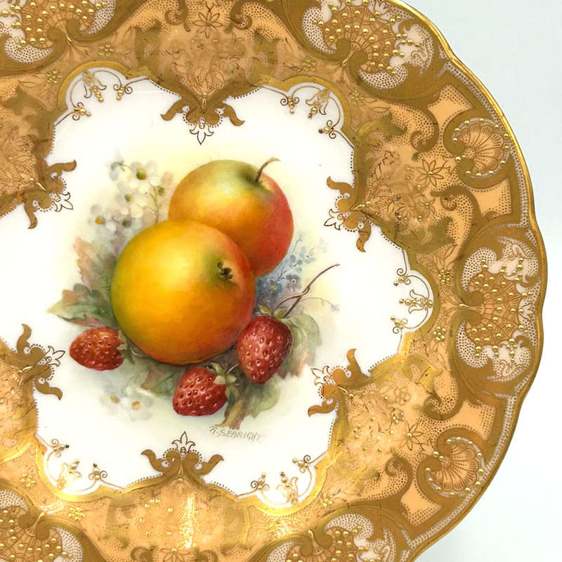 Royal Worcester Richard Seabright Fruit Scene Cabinet Plate 1921