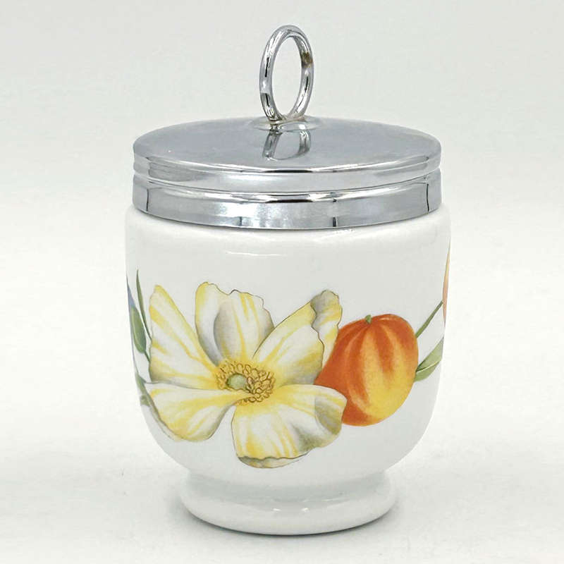Royal Worcester Porcelain Orange Blossom Egg Coddler