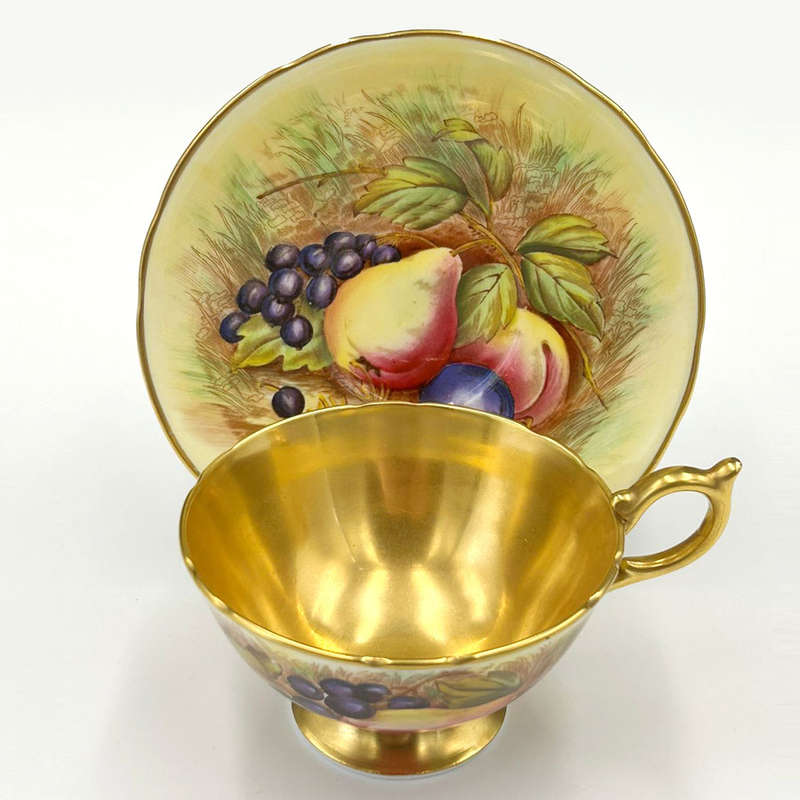 Aynsley Orchard Gold  D Jones Tea Duo