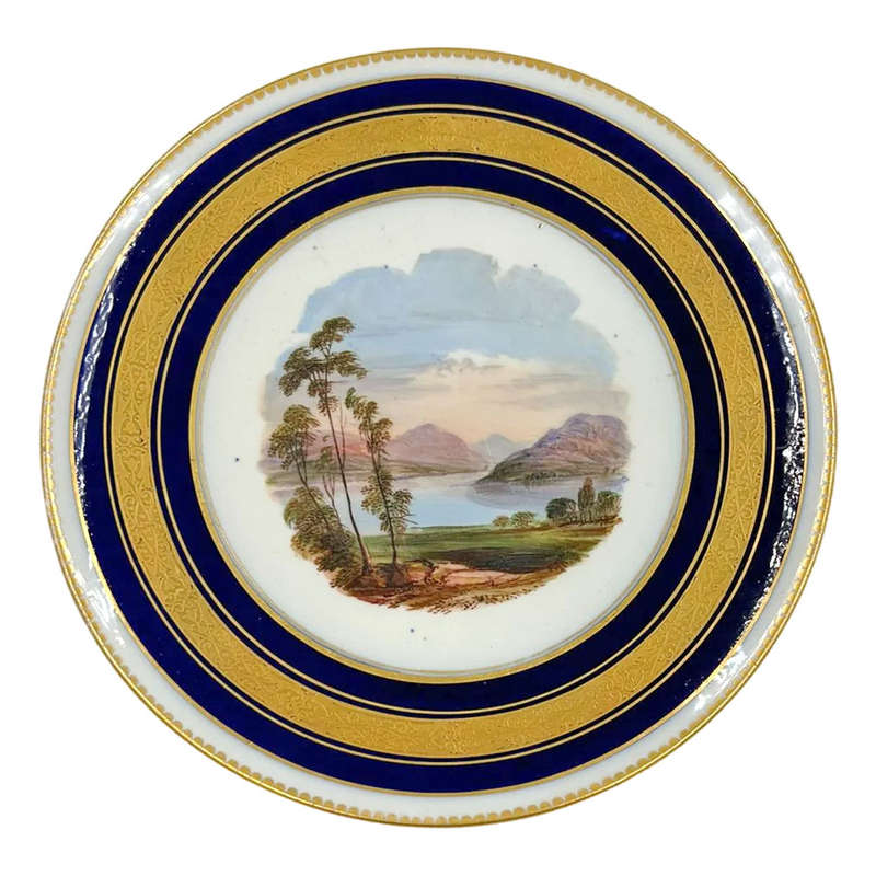 Aynsley River Scene Hand Painted Cabinet Plate C1875