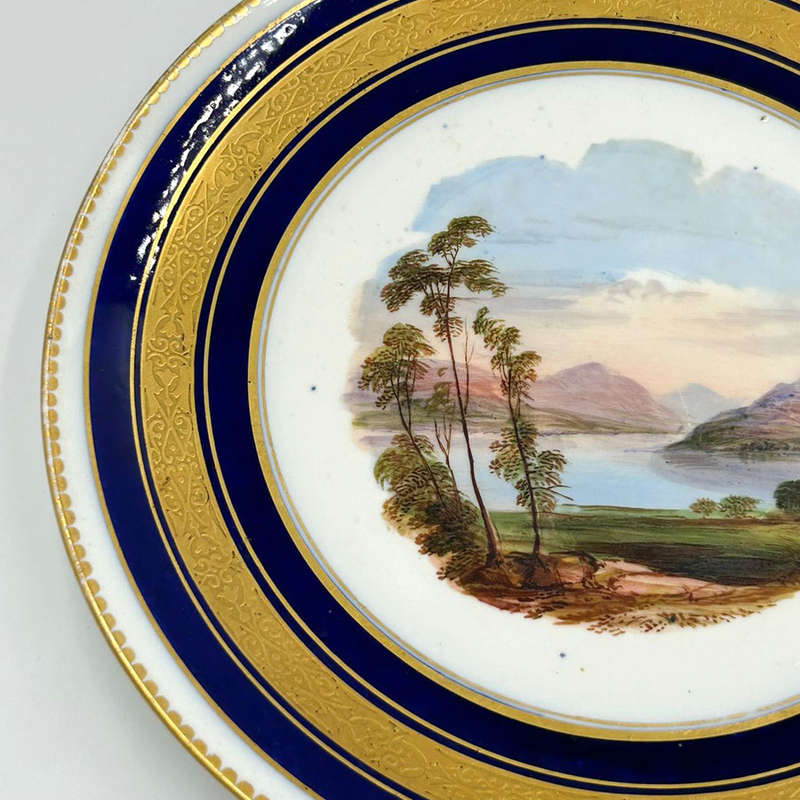 Aynsley River Scene Hand Painted Cabinet Plate C1875