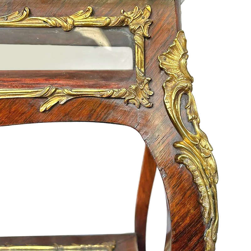 French Table Top Collectors Vitrine Style of Louis XV 19th