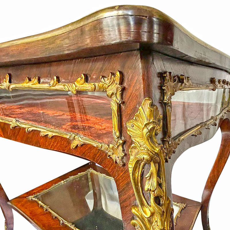 French Table Top Collectors Vitrine Style of Louis XV 19th