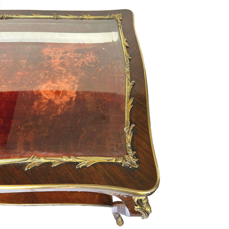French Table Top Collectors Vitrine Style of Louis XV 19th