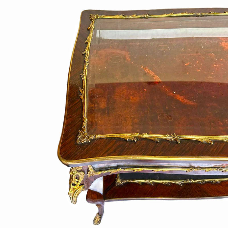 French Table Top Collectors Vitrine Style of Louis XV 19th