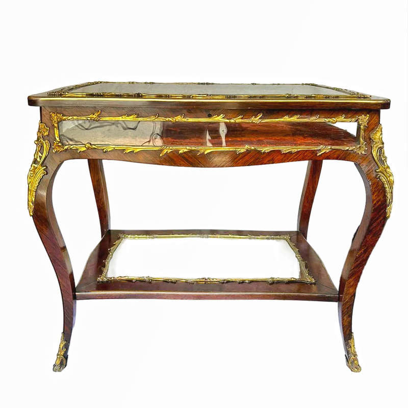 French Table Top Collectors Vitrine Style of Louis XV 19th