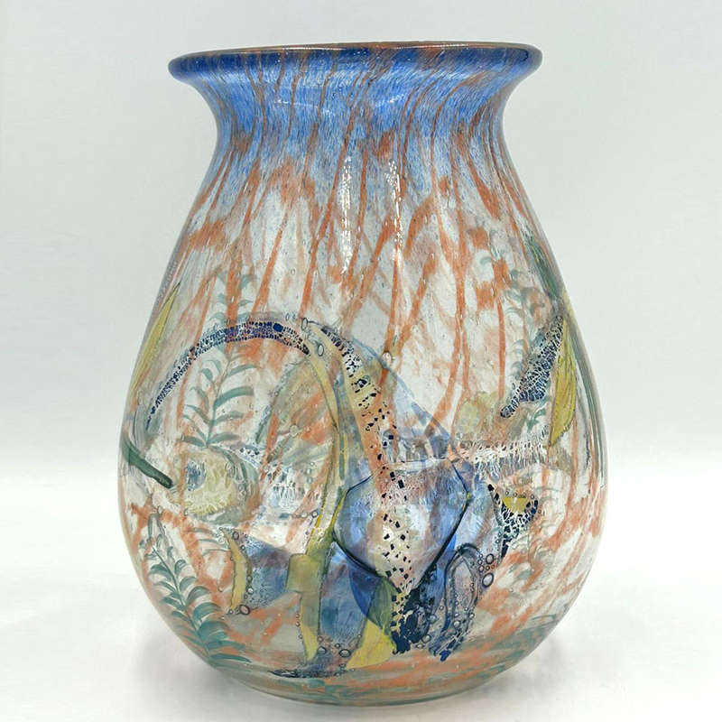 Jonolyth Dragon Fly and Flying Fish Ernst and Hantich and Co Haida Vase 1931