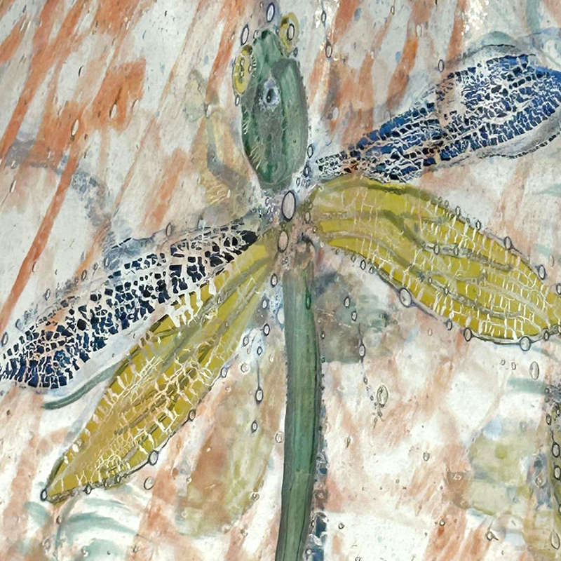 Jonolyth Dragon Fly and Flying Fish Ernst and Hantich and Co Haida Vase 1931