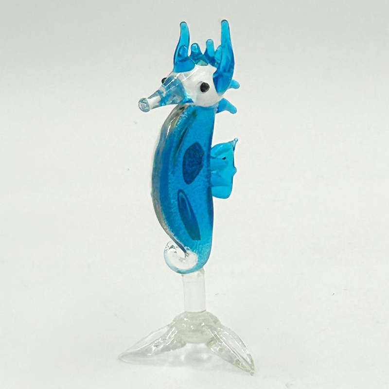 Murano Glass Turquoise Sea Horse 20th