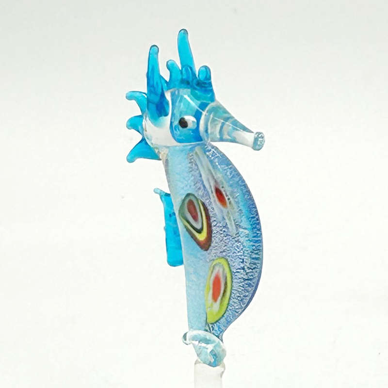 Murano Glass Turquoise Sea Horse 20th