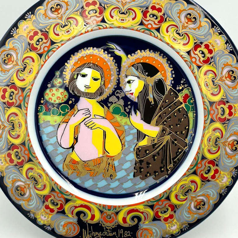 Rosenthal Studio Line Christmas Plate Christus Dem Taufer Bjorn Winblad