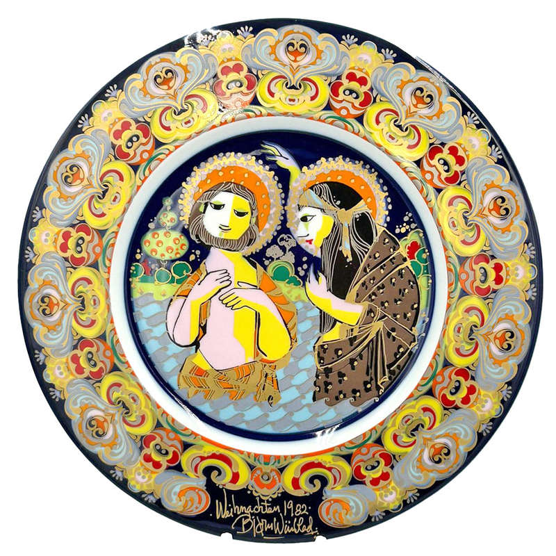 Rosenthal Studio Line Christmas Plate Christus Dem Taufer Bjorn Winblad