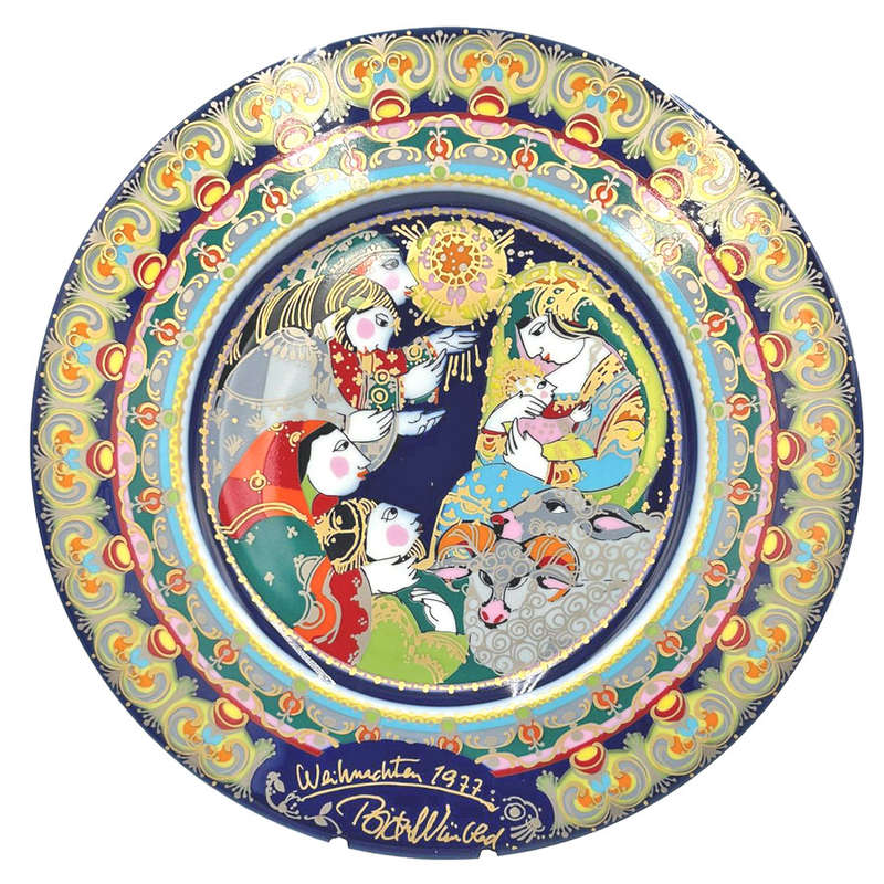 Rosenthal Studio Line Christmas Plate Anbetung Der Hirten Bjorn Winblad