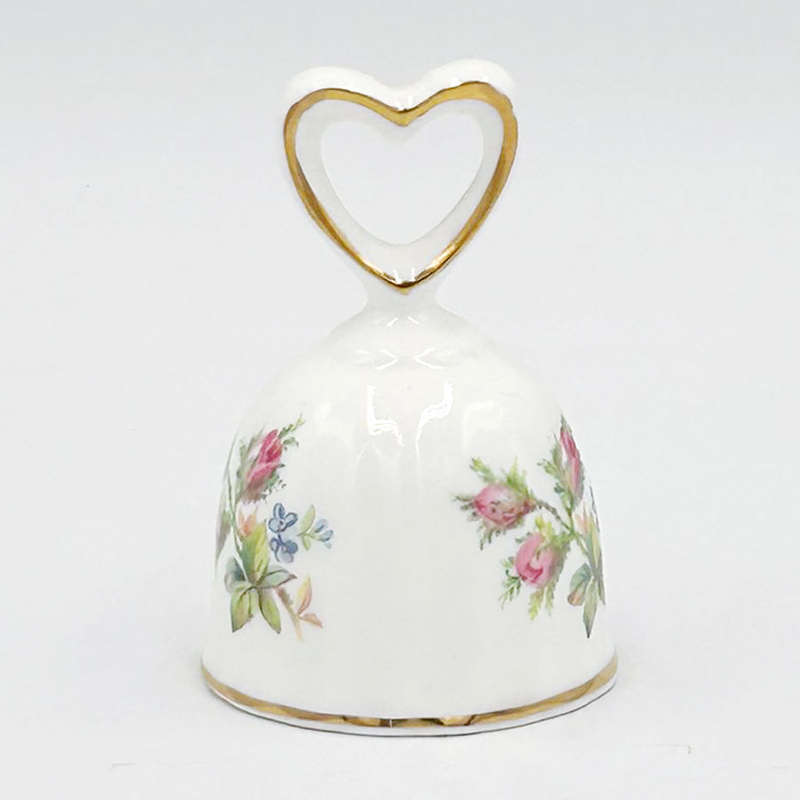 Royal Albert Moss Rose Heart Bell