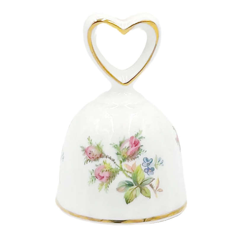 Royal Albert Moss Rose Heart Bell
