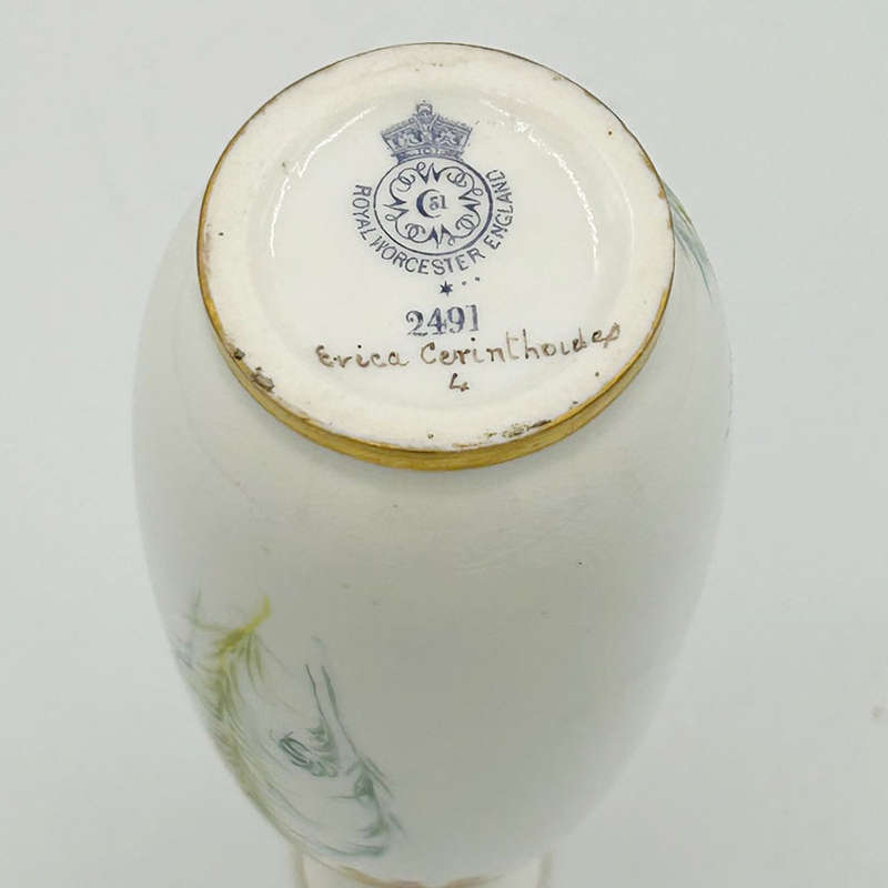 Royal Worcester Rose Vase W Hade 1905