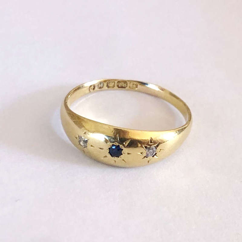 Sapphire and Diamond 18ct Victorian