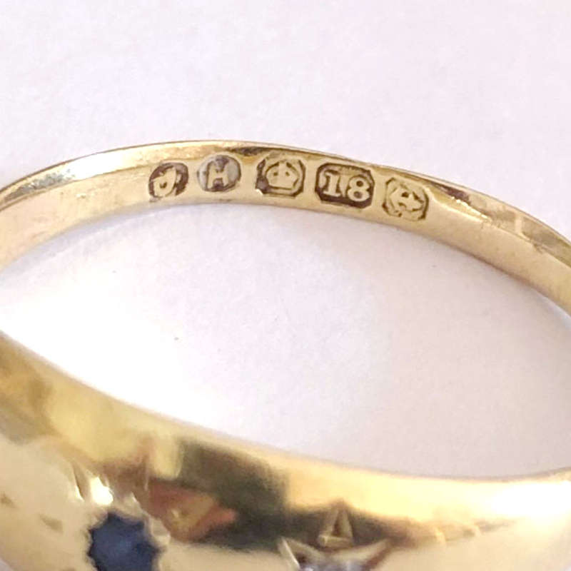 Sapphire and Diamond 18ct Victorian