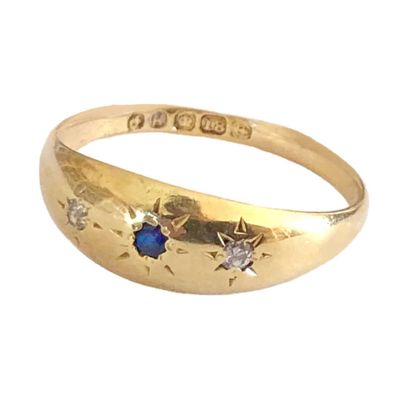 Sapphire and Diamond 18ct Victorian