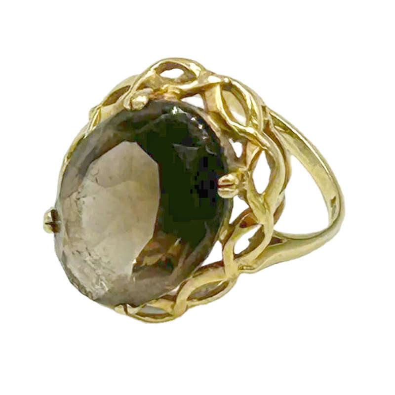 Topaz Ring Set In 9 Carat Gold